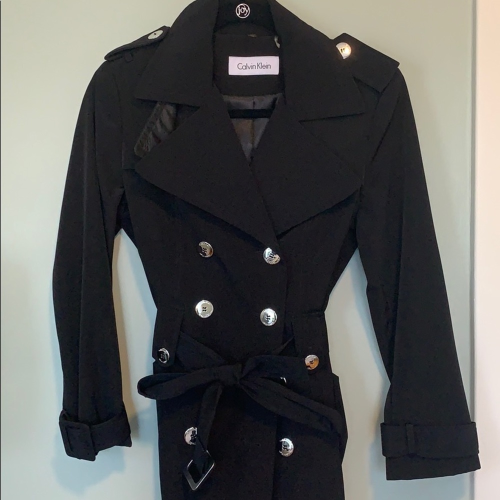 Black CK Trench Coat